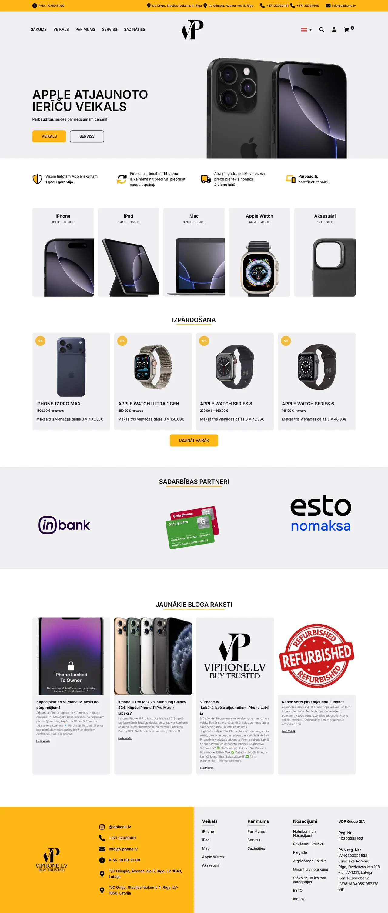 Viphone, live site